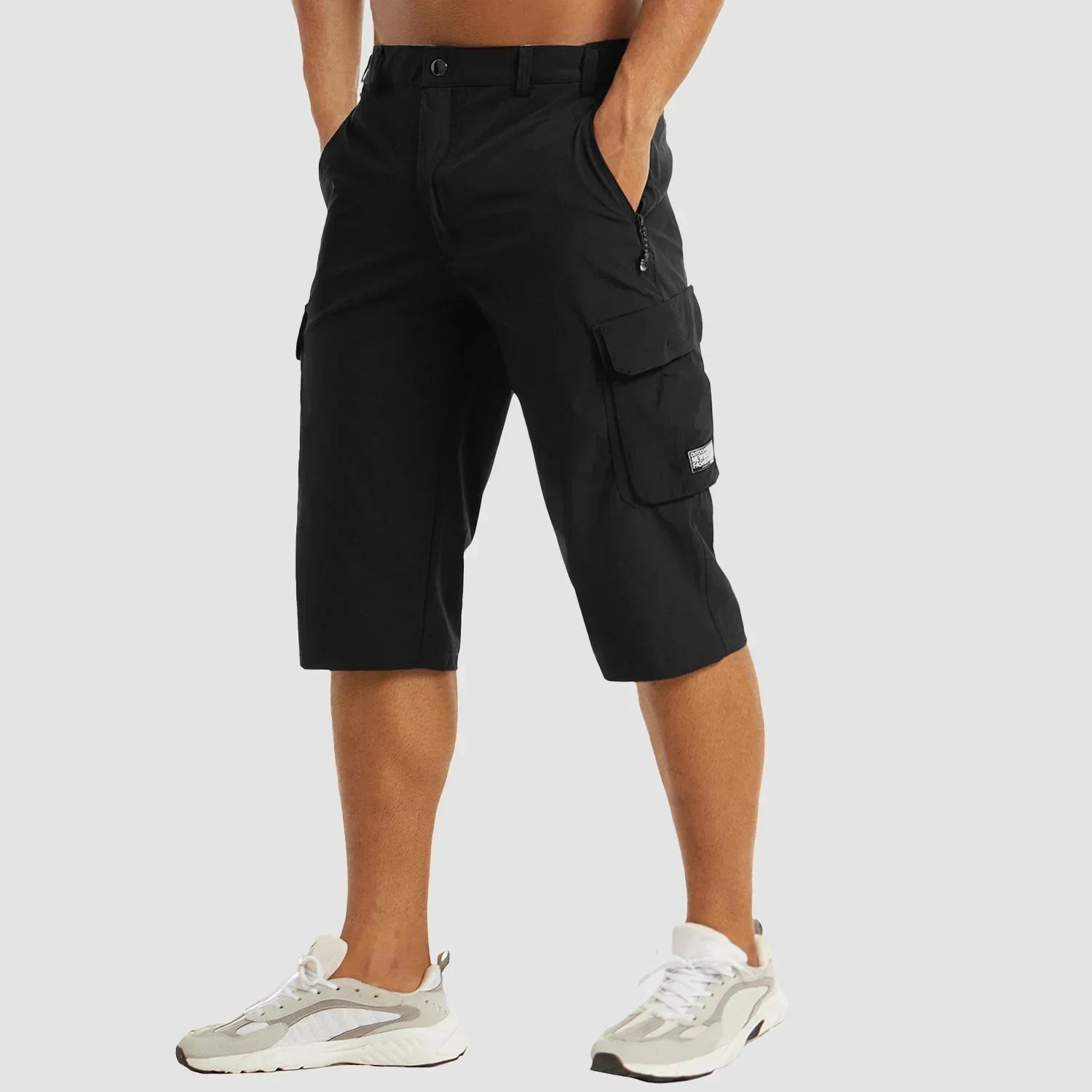 Shorts cargos pour hommes fonctionnels en tissu respirant et poches pratiques
