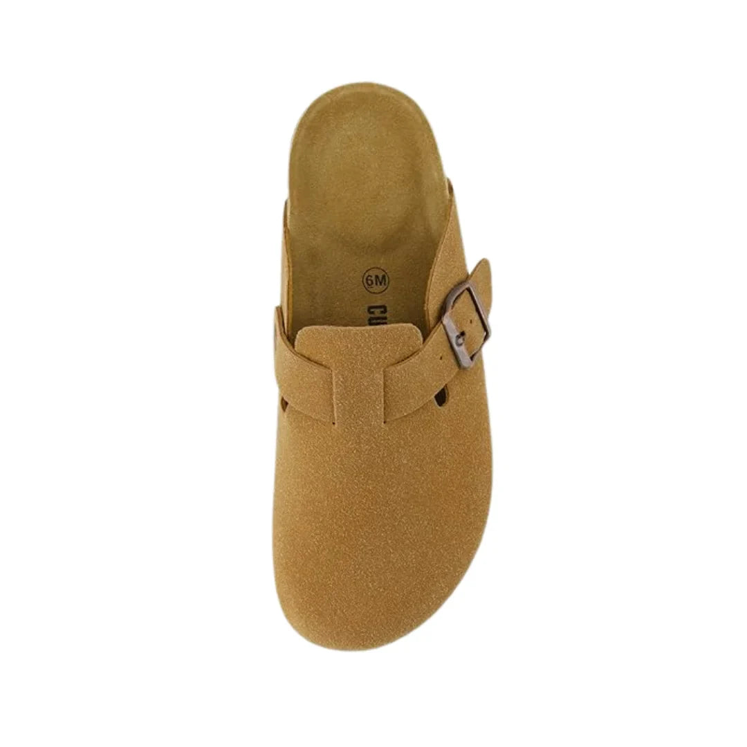 Sabots Confort Narsago avec Semelle en Liège et Mousse à Mémoire | Daim Végétalien Beige