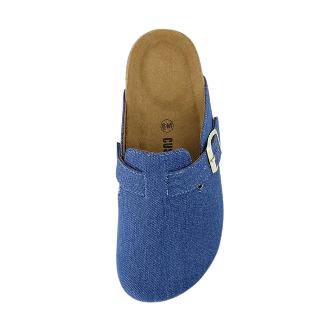 Sabots Confort Narsago avec Semelle en Liège et Mousse à Mémoire | Denim Clair