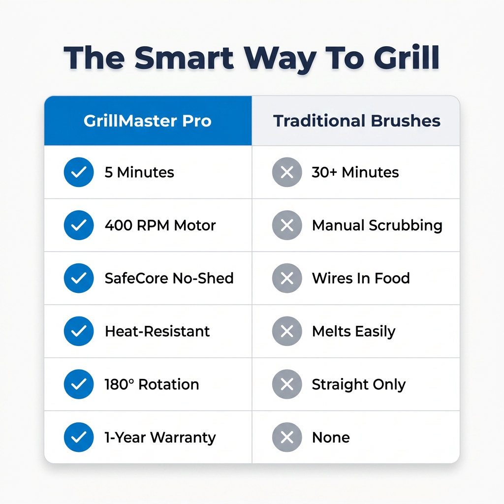 Brosse de nettoyage pour barbecue — gril propre en quelques secondes