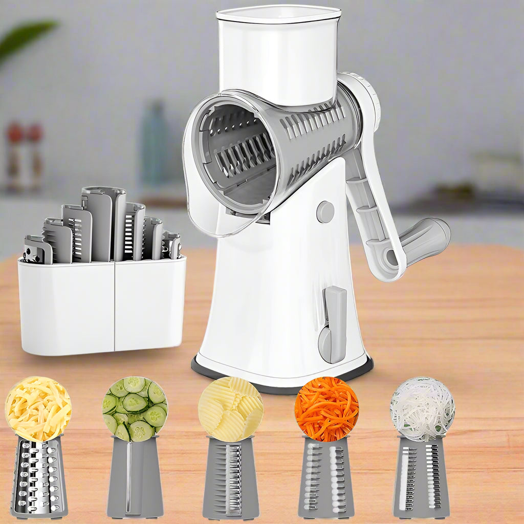 Râpe à fromage rotative 5 en 1 et coupe-légumes, outil de cuisine