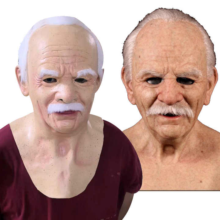 Masques pour personnes âgées en silicone ultra-réalistes – Parfaits pour Halloween, les fêtes costumées et les représentations théâtrales
