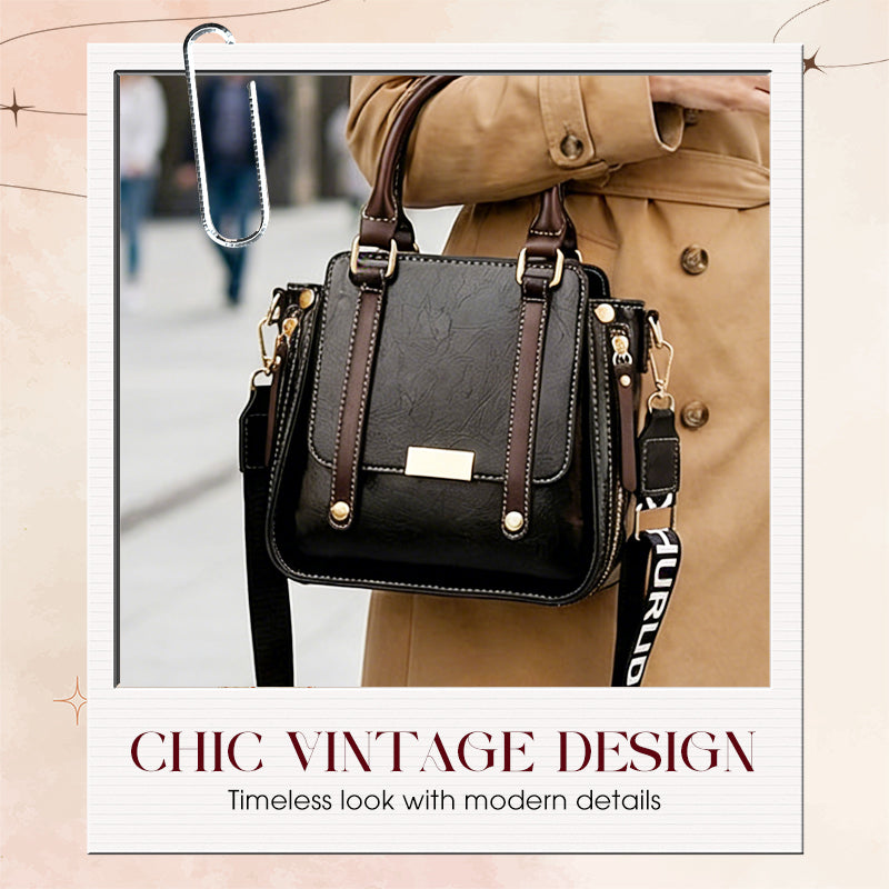 Sac bandoulière en cuir PU – style vintage
