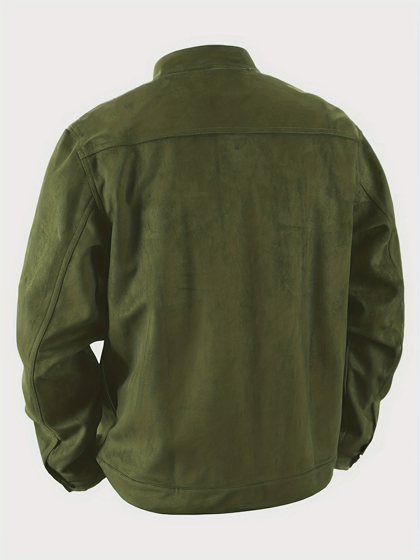Veste décontractée pour hommes avec boutons et col montant – Veste de travail vintage pour le printemps et l'automne