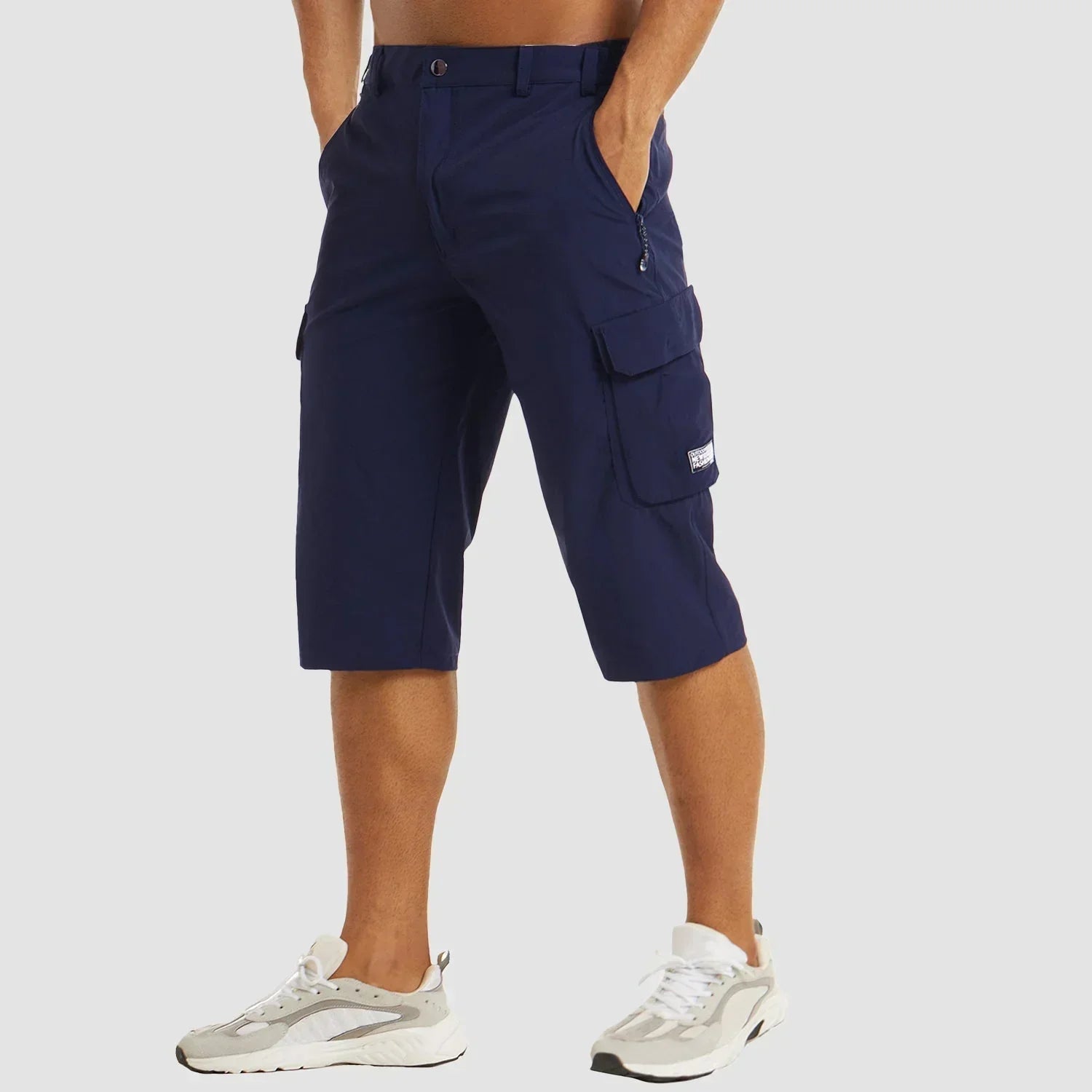 Shorts cargos pour hommes fonctionnels en tissu respirant et poches pratiques