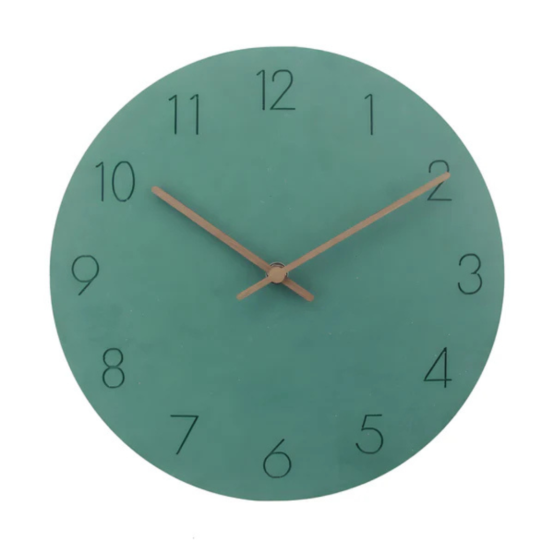 Große Holz-Wanduhr – Design minimaliste avec mécanisme indépendant