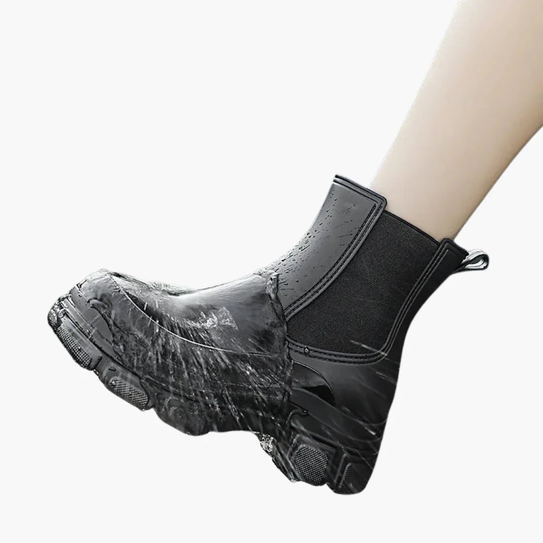 Bottines Chelsea pour femme avec empiècements élastiques et semelle structurée