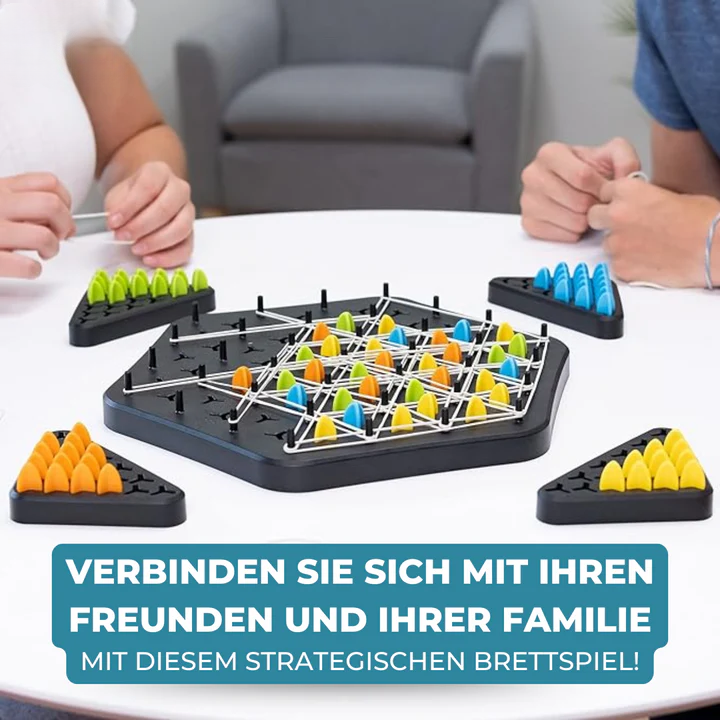 Jeu de société de stratégie triangulaire – 2 à 4 joueurs et casse-tête familial amusant