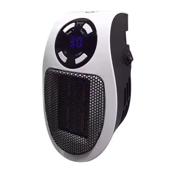 Mini radiateur électrique portable enfichable 500 W, thermostat intégré, protection contre la surchauffe et prise pivotante