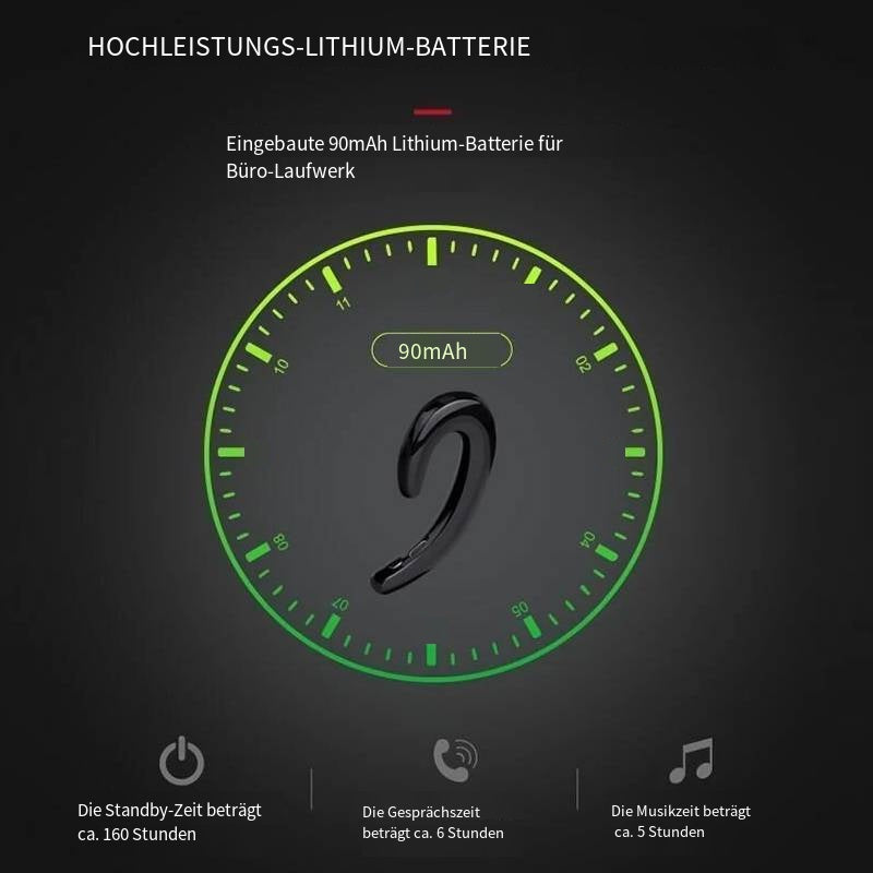 Oreillette sans fil C4 légère 12 g, autonomie 6 h pour la musique, 8 h d'appel, suppression du bruit CVC 6.0, fournie avec étui de recharge