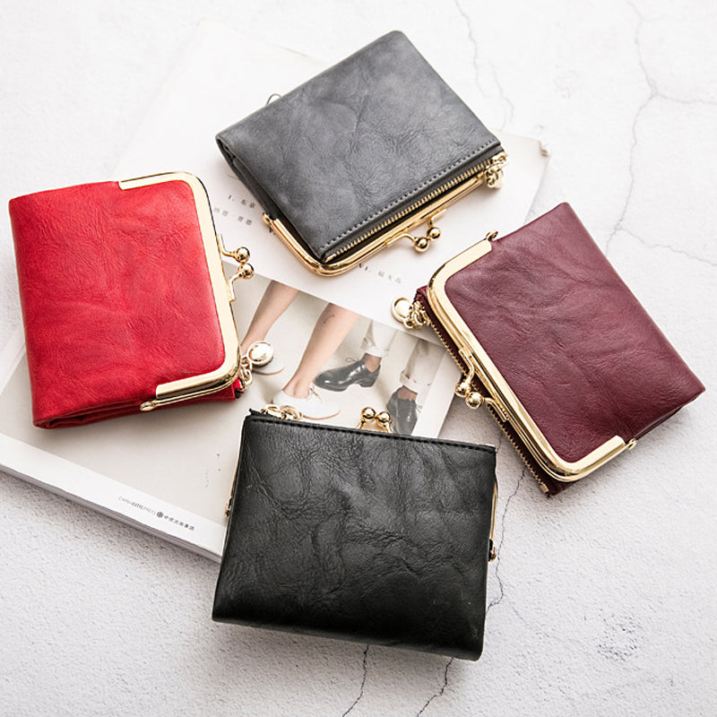 Mini portefeuille court carré pour femmes