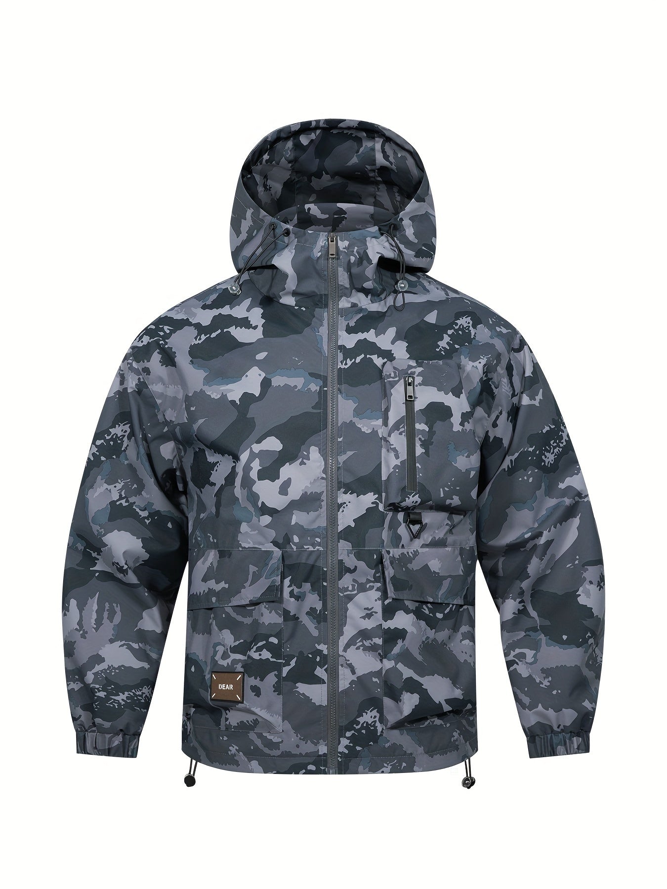 Veste pour homme avec motif camouflage et capuche – décontractée et confortable