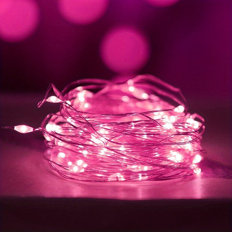Guirlande lumineuse à piles en fil de cuivre