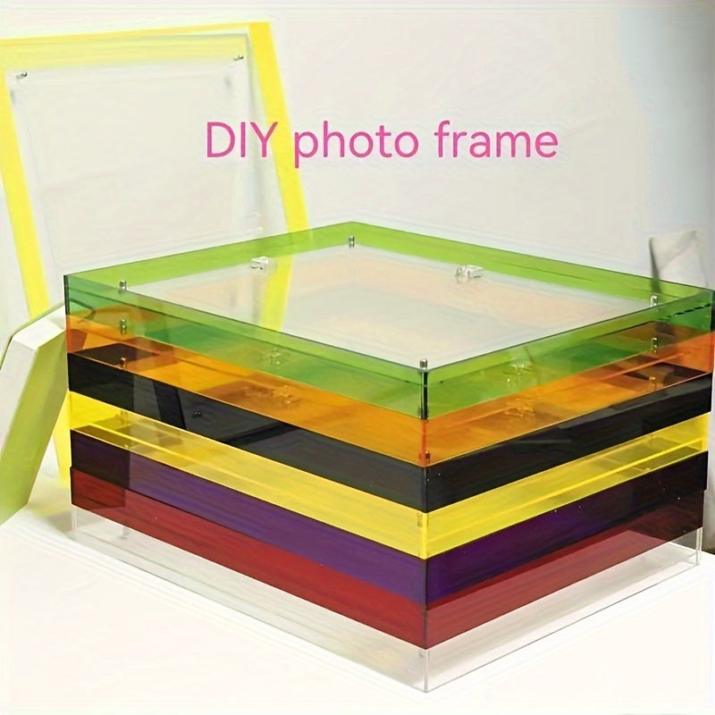 VividFrame – Cadre photo transparent coloré pour mur et table