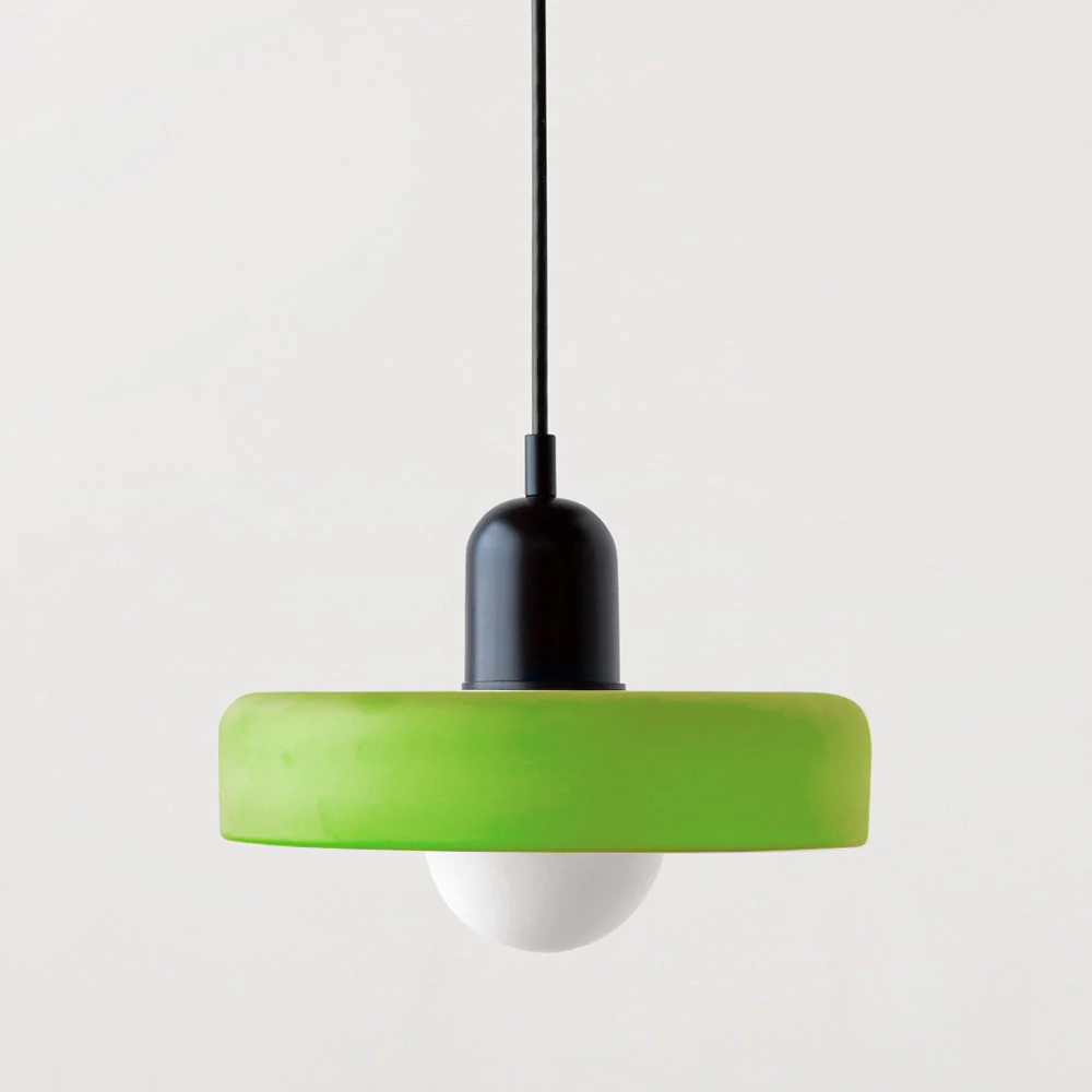 Suspension Bauhaus en Verre Coloré