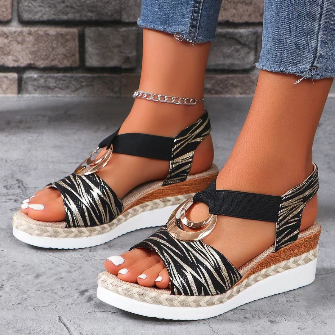 Éléganza™ | Sandales Compensées | Confort & Style pour l’Été