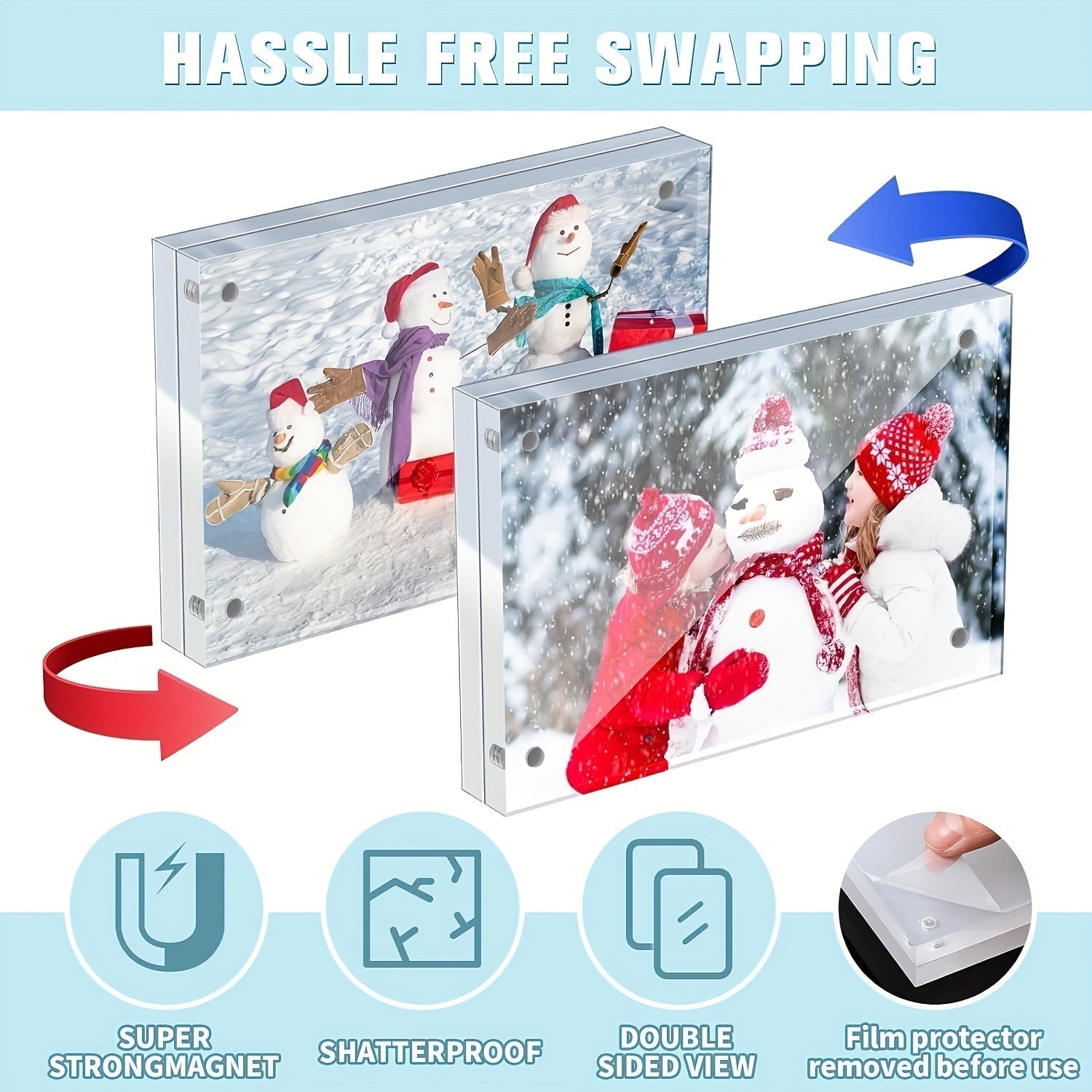 ElegantFrame - Cadre photo horizontal en acrylique pour intérieurs modernes
