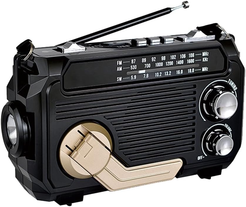 Radio d'urgence avec dynamo et panneau solaire pour une communication et un éclairage fiables