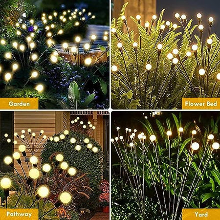 Lampes Solaires de Jardin – Éclairage Starburst Oscillant