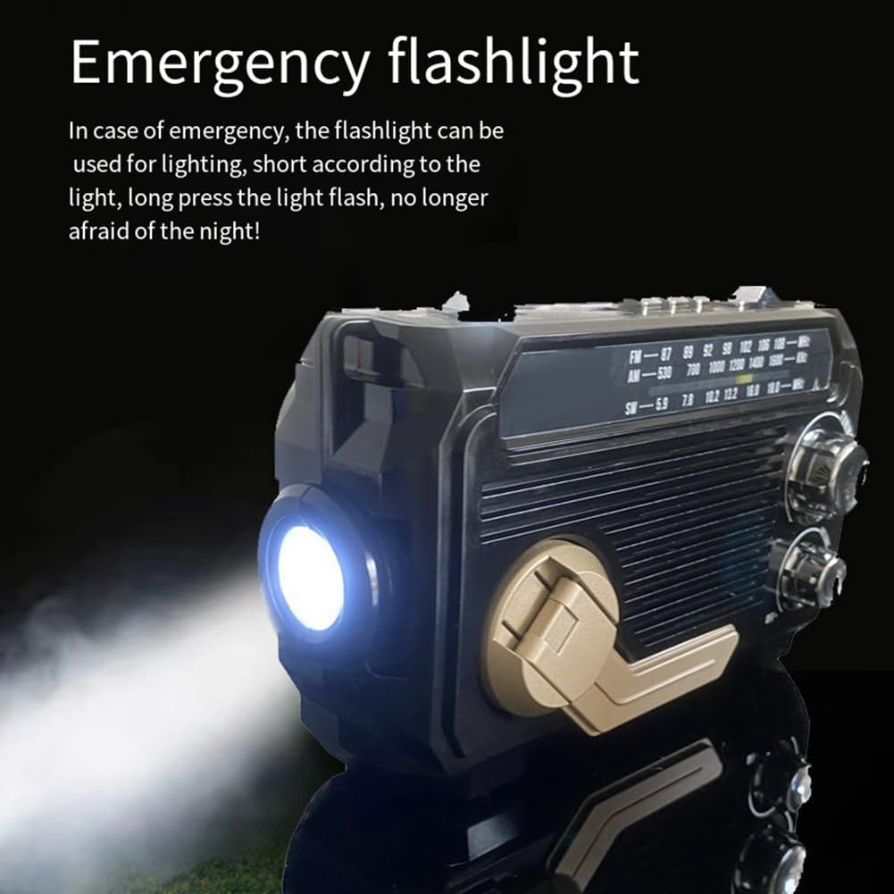 Radio d'urgence avec dynamo et panneau solaire pour une communication et un éclairage fiables