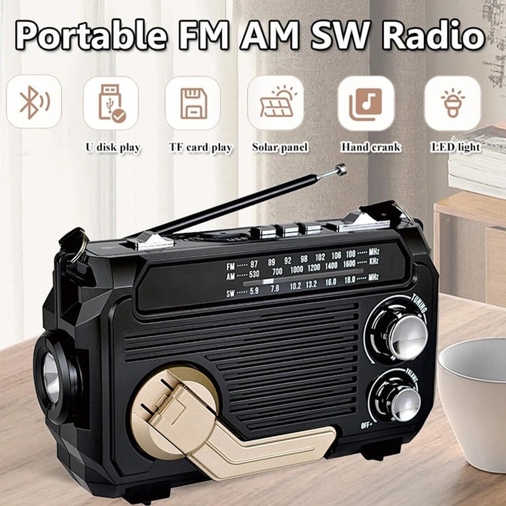 Radio d'urgence avec dynamo et panneau solaire pour une communication et un éclairage fiables