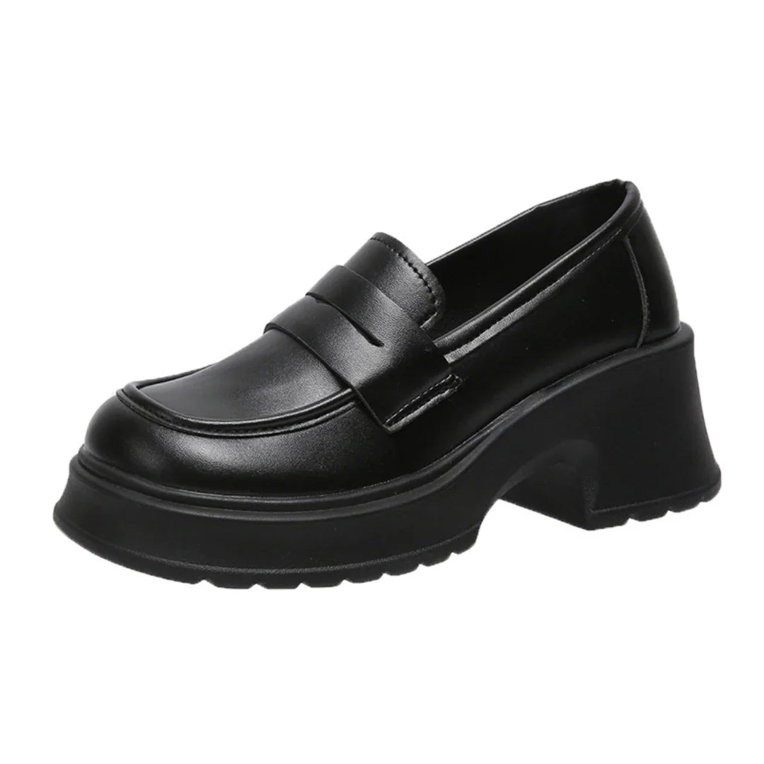 Mocassin à Plateforme en Cuir | Confort, Style et Élégance