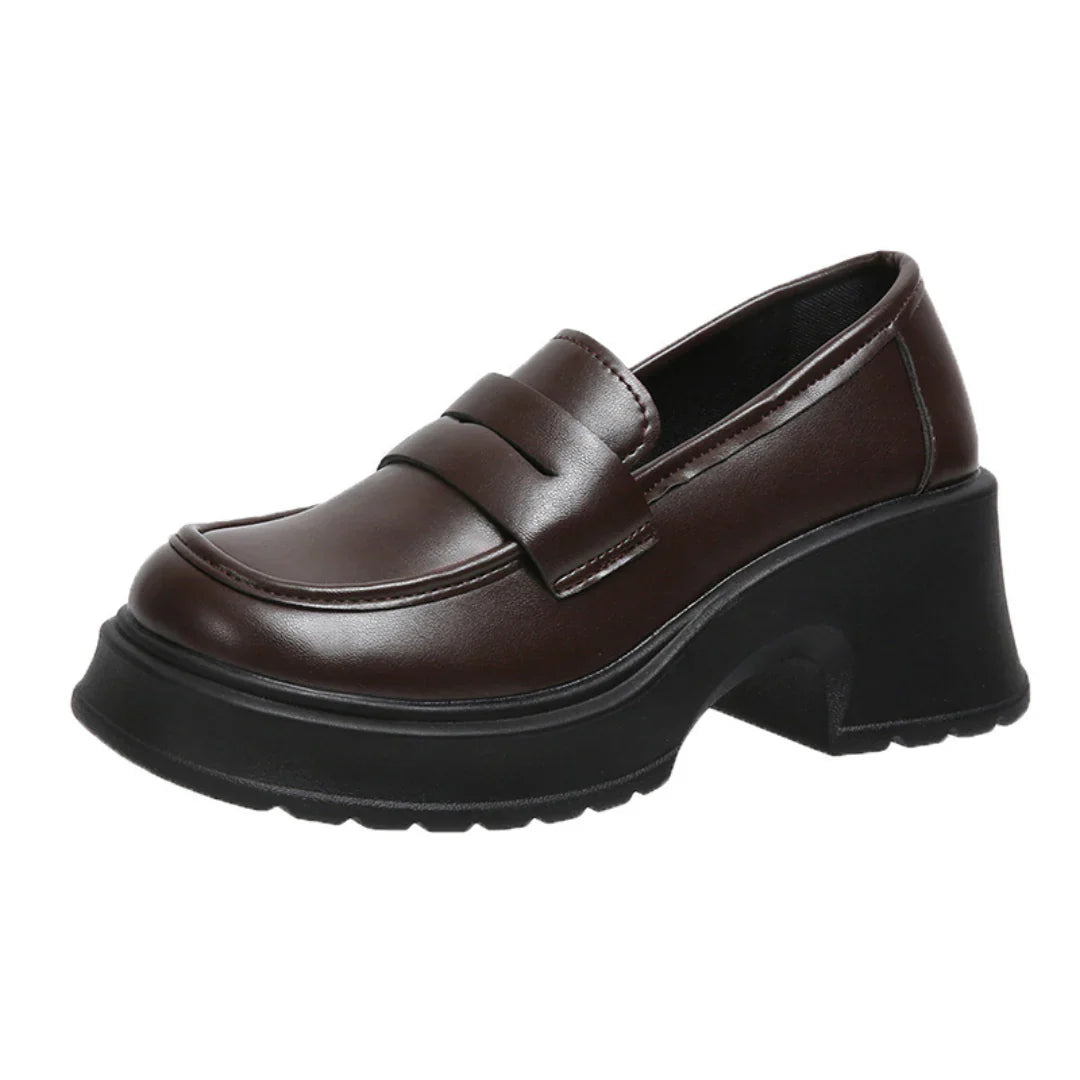 Mocassin à Plateforme en Cuir | Confort, Style et Élégance