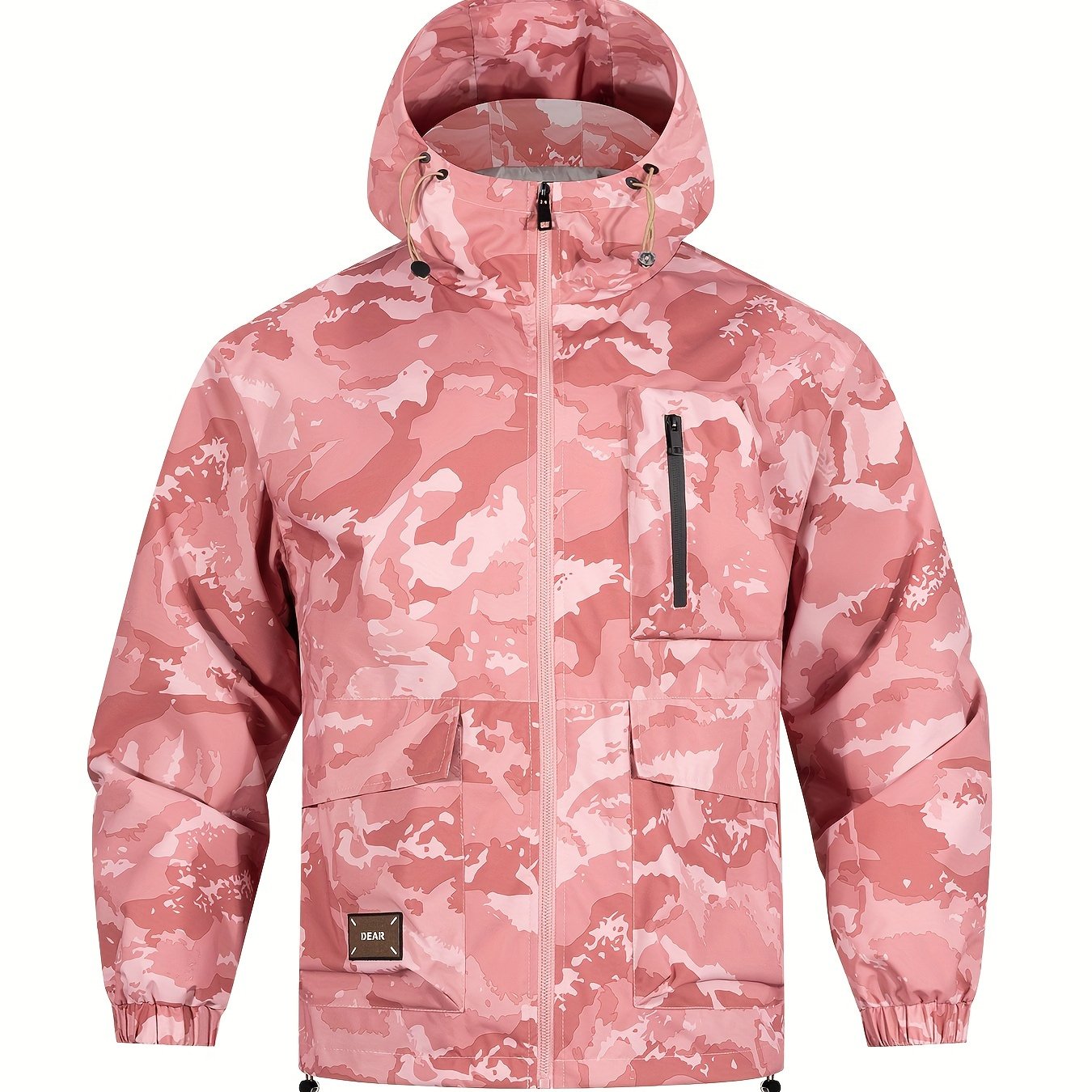 Veste pour homme avec motif camouflage et capuche – décontractée et confortable