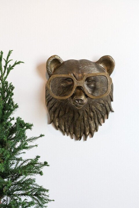 ArtBeest Décoration murale tête d'animal – Figurines ludiques peintes à la main en résine | Élévateur à bol