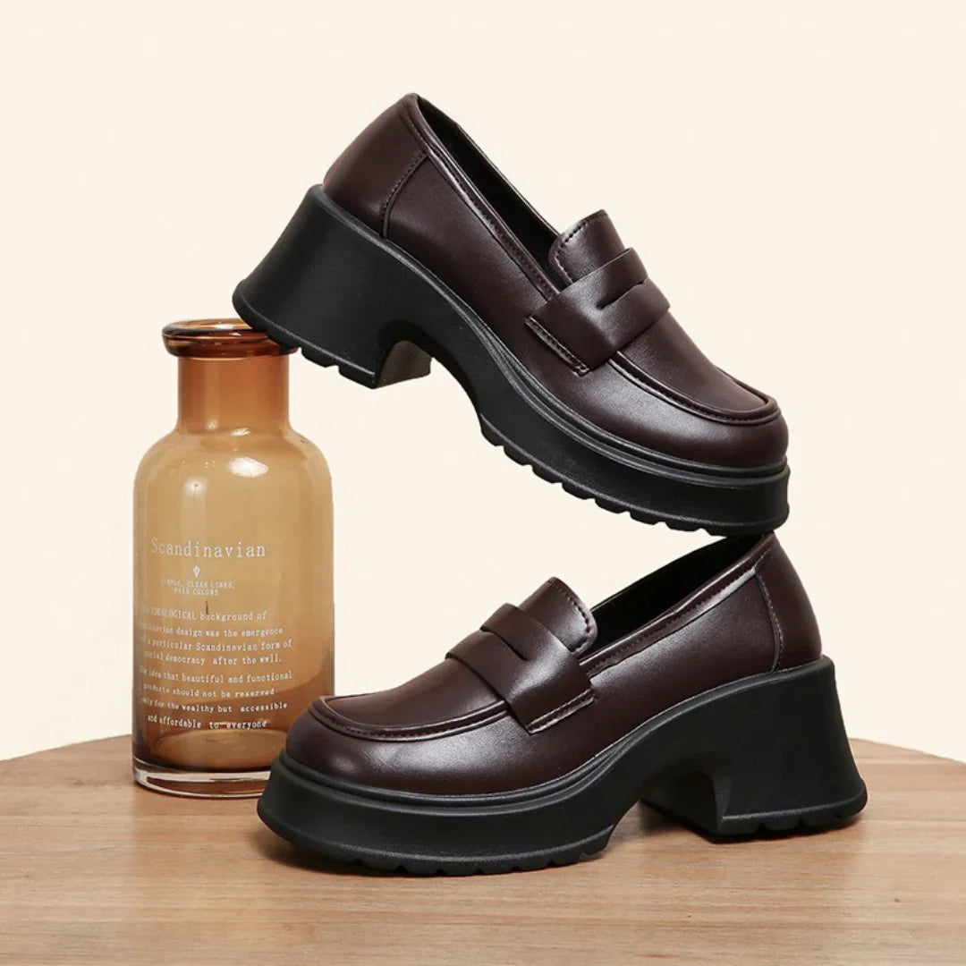 Mocassin à Plateforme en Cuir | Confort, Style et Élégance