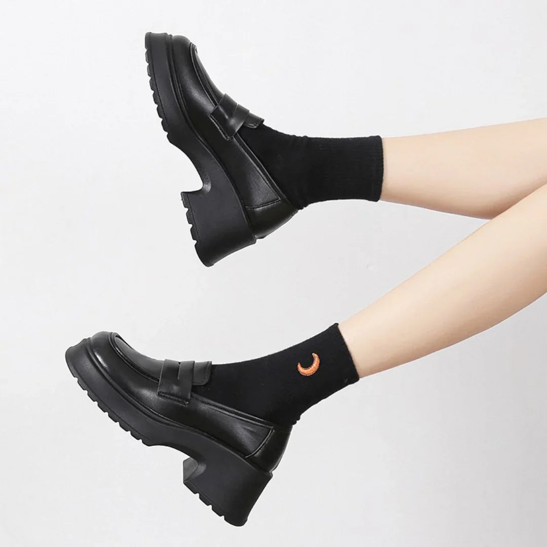 Mocassin à Plateforme en Cuir | Confort, Style et Élégance