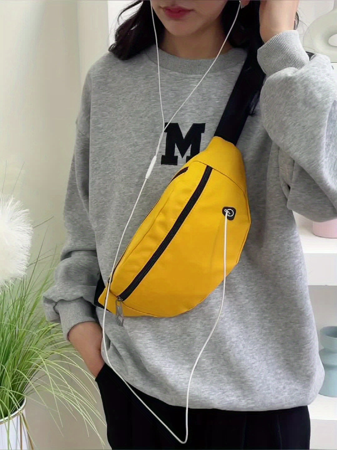 Sac banane sportif pour femmes avec plusieurs poches et sangle réglable