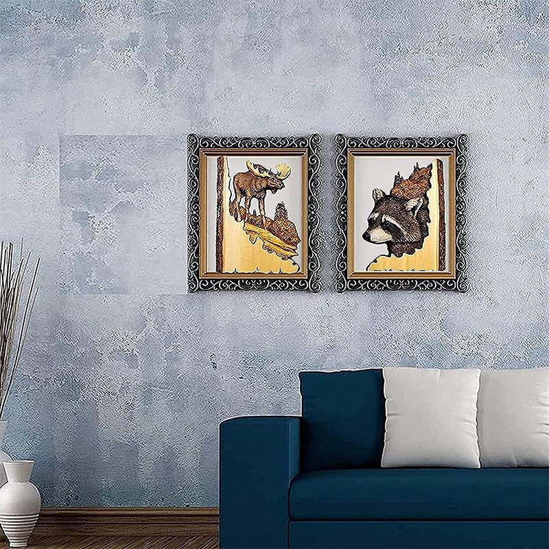 Décoration murale artisanale avec gravure d'animaux