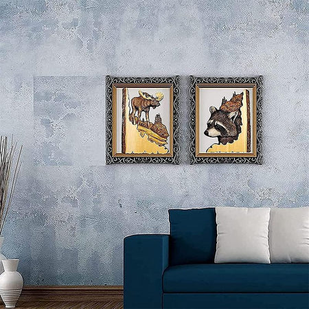 Décoration murale artisanale avec gravure d'animaux