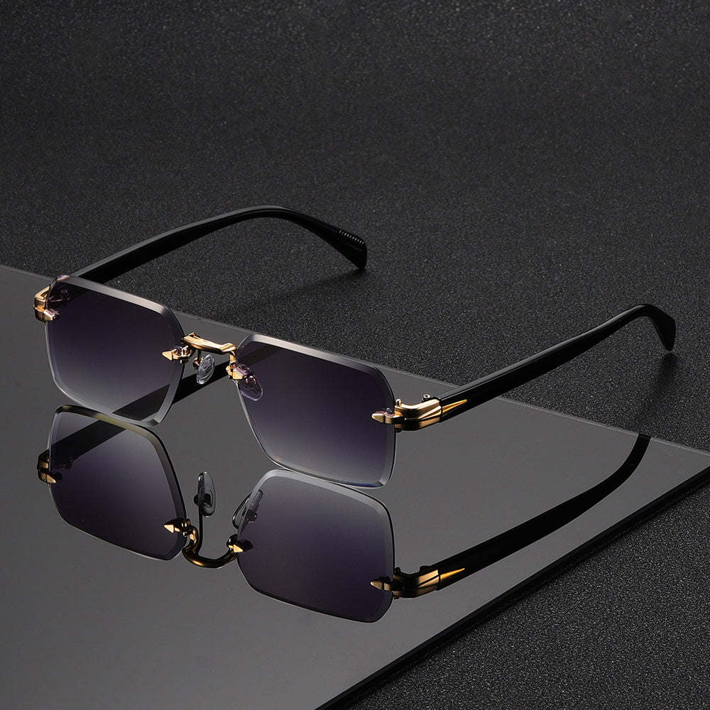 Lunettes Carrées Sans Monture pour Homme – Élégance et Confort Réunis