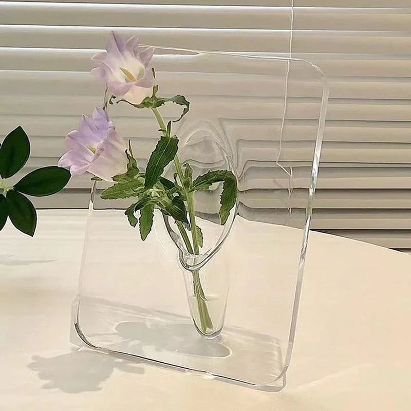 Vase avec cadre photo de bureau