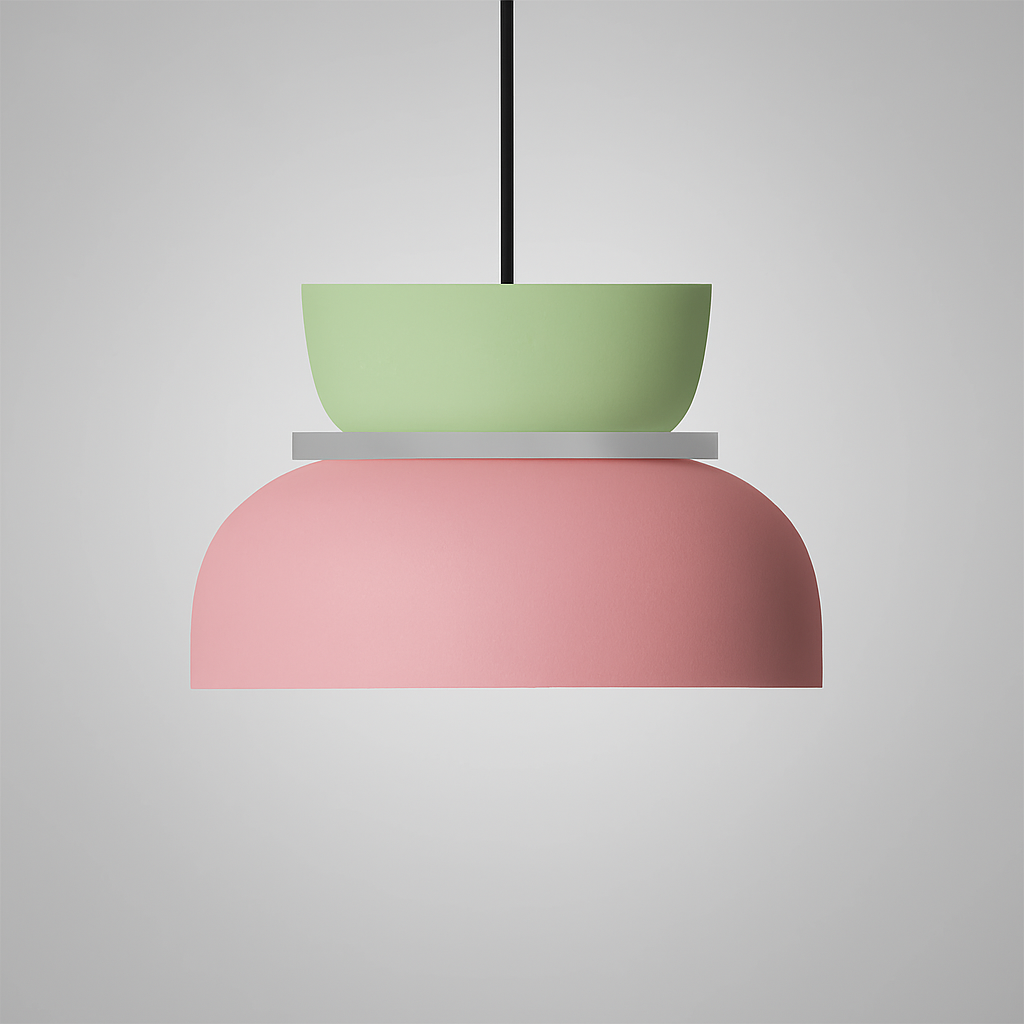 Suspension dôme bicolore en alliage de zinc nordique LED 1 lumière