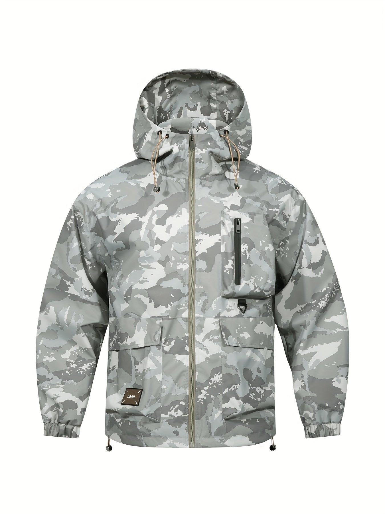 Veste pour homme avec motif camouflage et capuche – décontractée et confortable