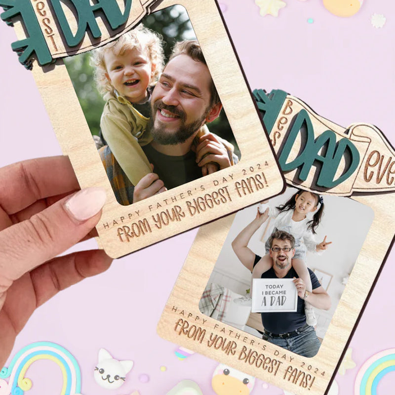 Cadre photo pour réfrigérateur, cadeau de fête des pères