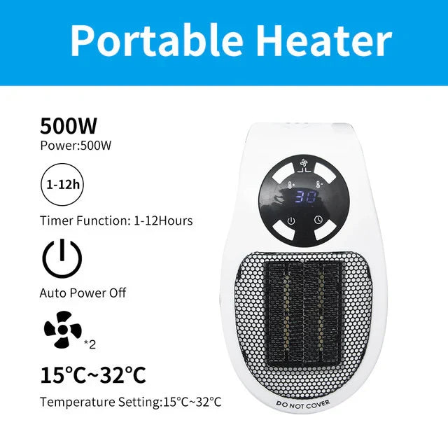 Mini radiateur électrique portable 500 W