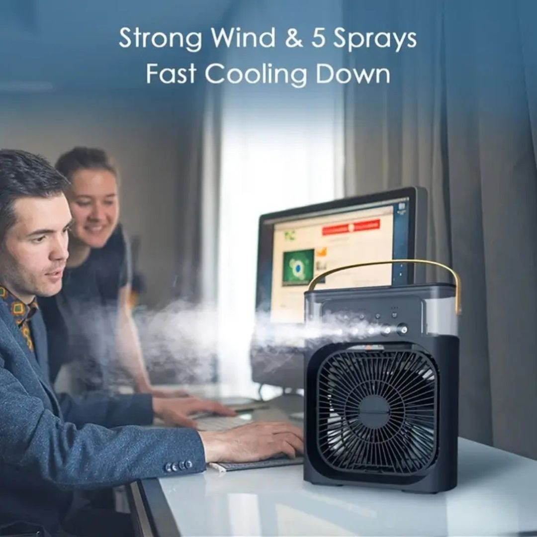 Refroidisseur d'air et humidificateur 3-en-1 sur un bureau