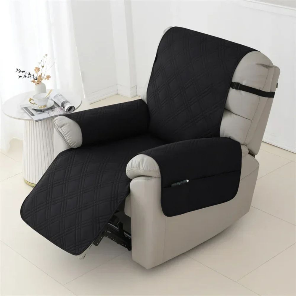Housse de fauteuil inclinable matelassée imperméable en polyester, lavable en machine, résistante aux griffes et à la fourrure