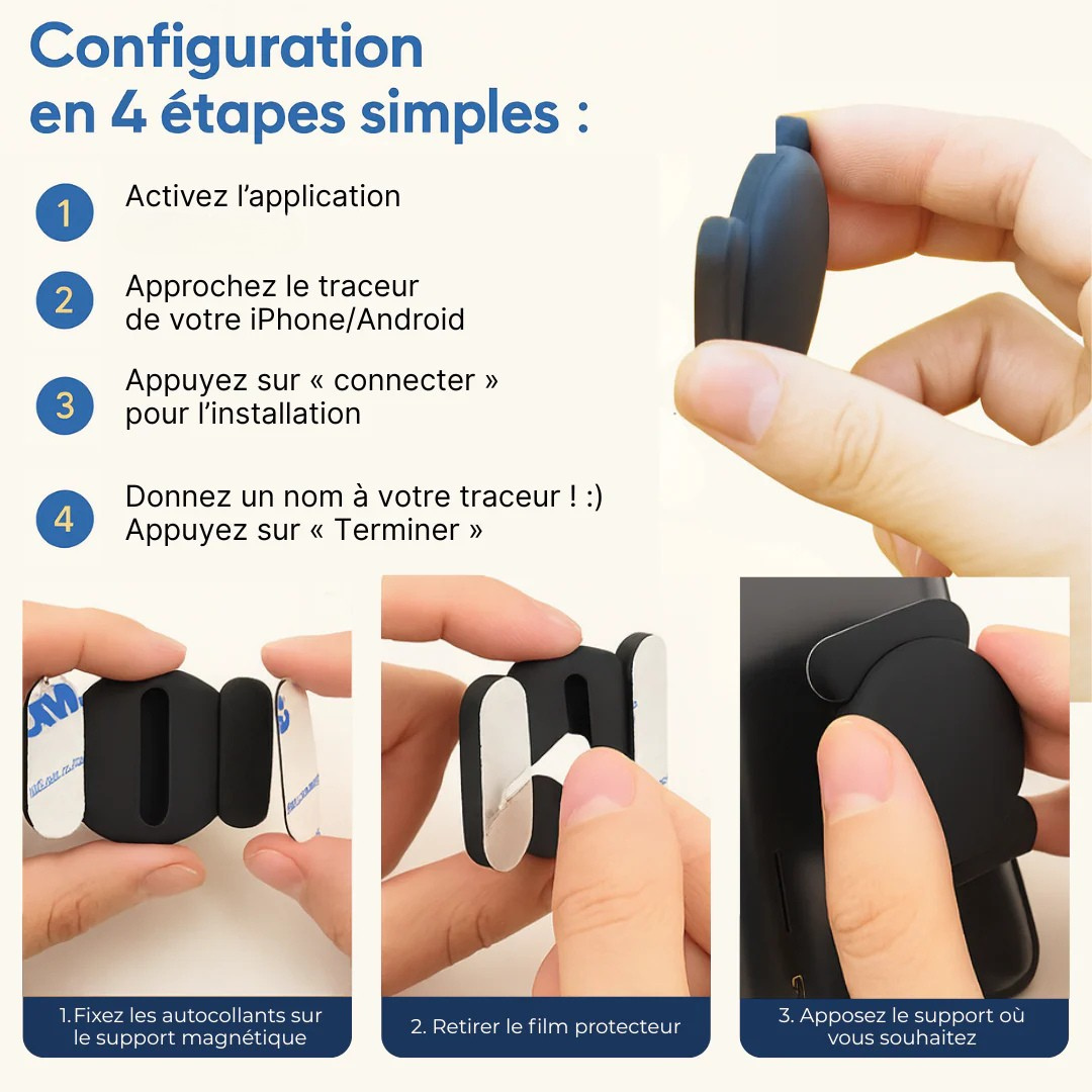 Traceur GPS Voiture Sans Abonnement iOS & Android Find My – Sécurité Antivol Sans Abonnement