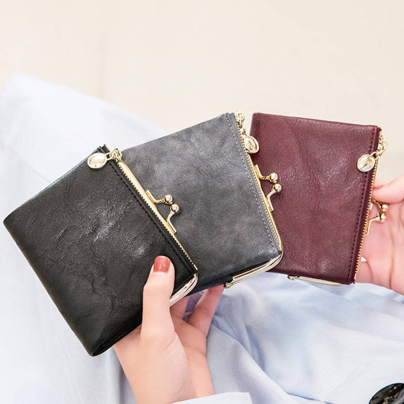 Mini portefeuille court carré pour femmes