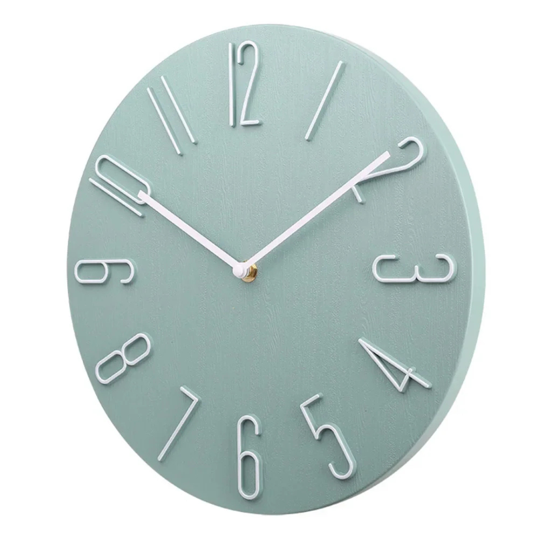Moderne Minimalistische Wandklok Ø30 cm Stil Kwartsmechanisme – Scandinavisch Tijdsregistratie voor Woonruimte | Sansotis