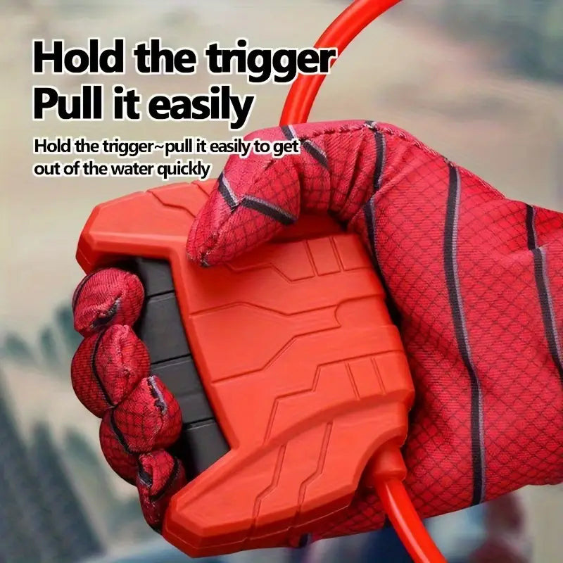 Gants à pulvérisation d'eau pour enfants avec motif en toile d'araignée et action d'eau ludique