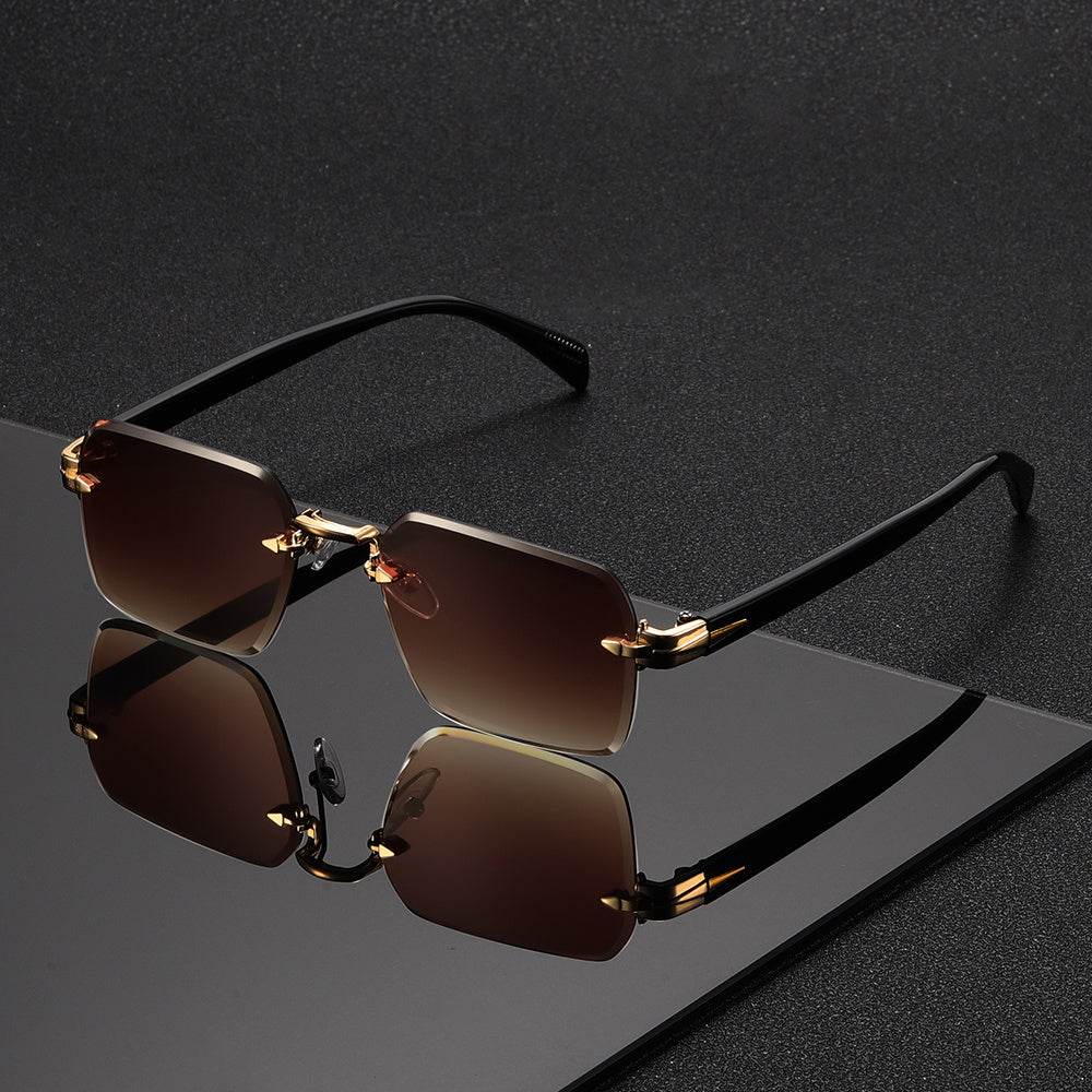 Lunettes Carrées Sans Monture pour Homme – Élégance et Confort Réunis