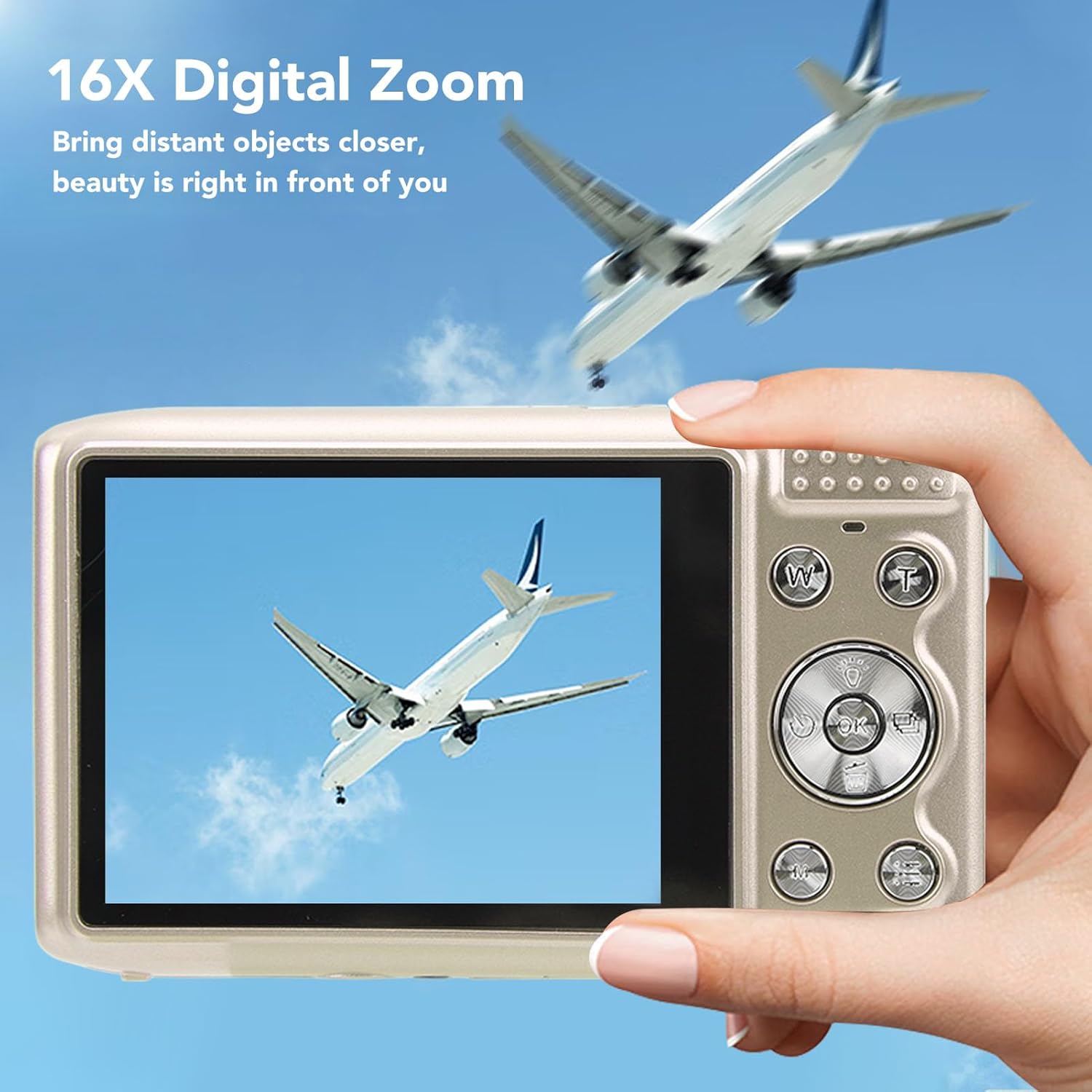 Appareil photo numérique 4K compact avec 58MP et zoom 16x – SnapView