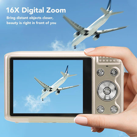 Appareil photo numérique 4K compact avec 58MP et zoom 16x – SnapView