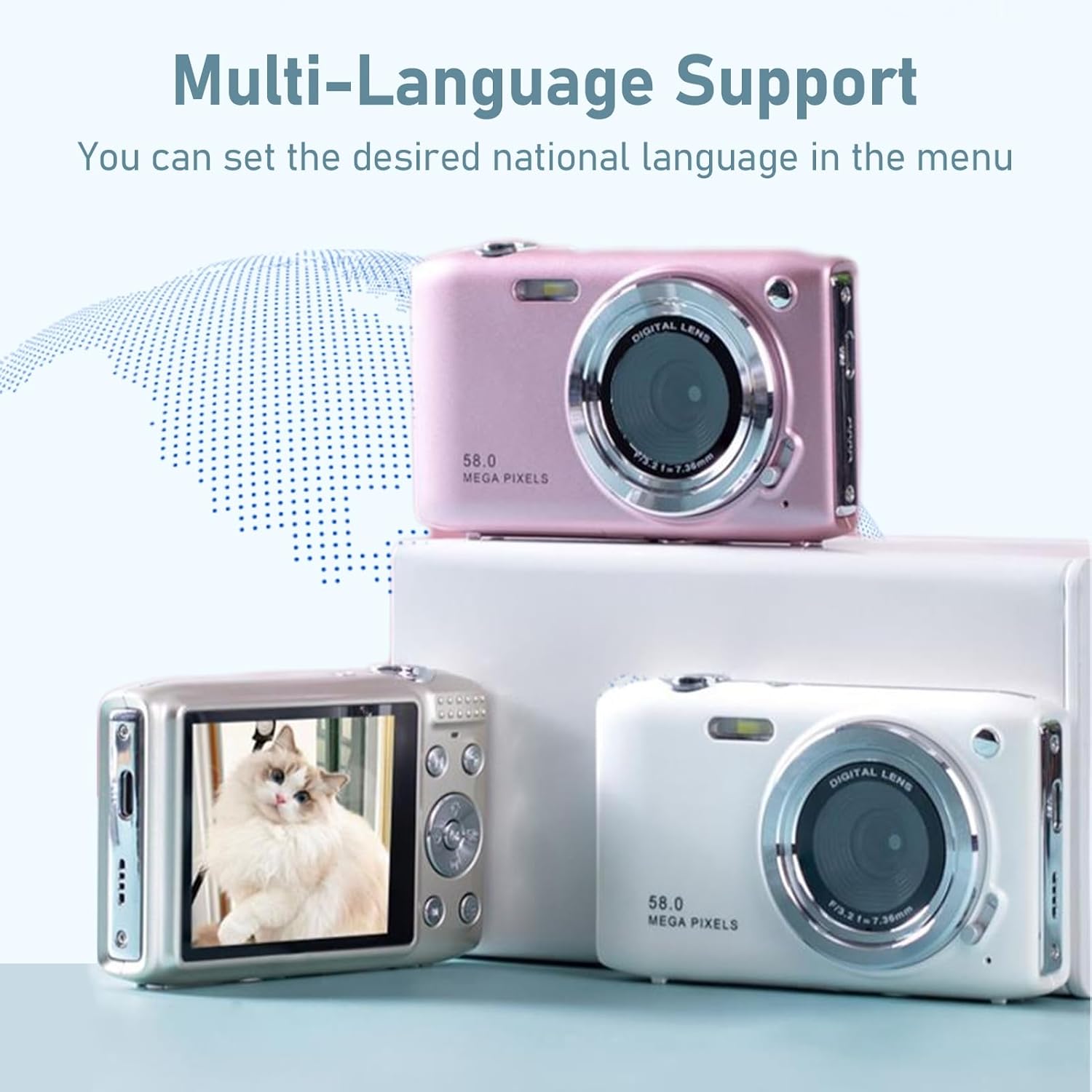Appareil photo numérique 4K compact avec 58MP et zoom 16x – SnapView